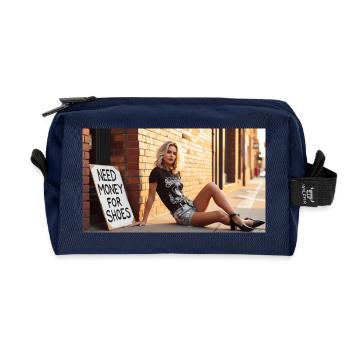 Need money for Shoes - Trousse de toilette en tissu recyclé - marine - Devant
