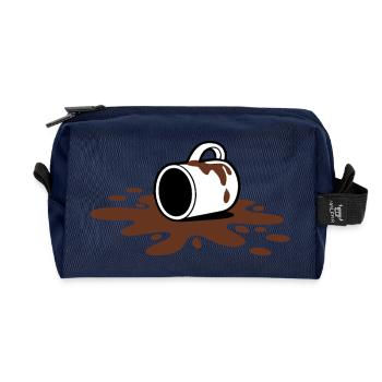 Kaffee Verschütteter - Recycelte Kulturtasche - Navy - Vorne