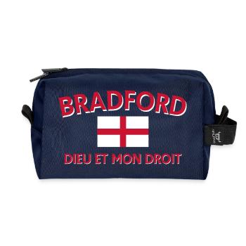 Bradford Flag with Motto - Recycled Toiletry Zip Bag - navy - Front