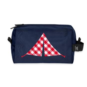 Zelt Camping Camper Outdoor Caravan Wohnwagen  - Recycelte Kulturtasche - Navy - Vorne