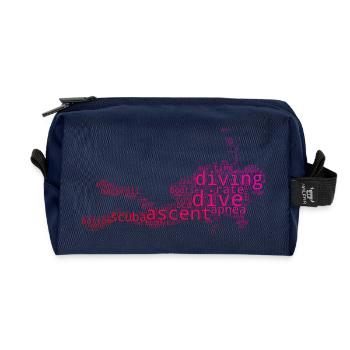 Einfach Diving zeitloses Design - Recycelte Kulturtasche - Navy - Vorne