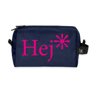 Hej – Schwedische Power - Recycelte Kulturtasche - Navy - Vorne