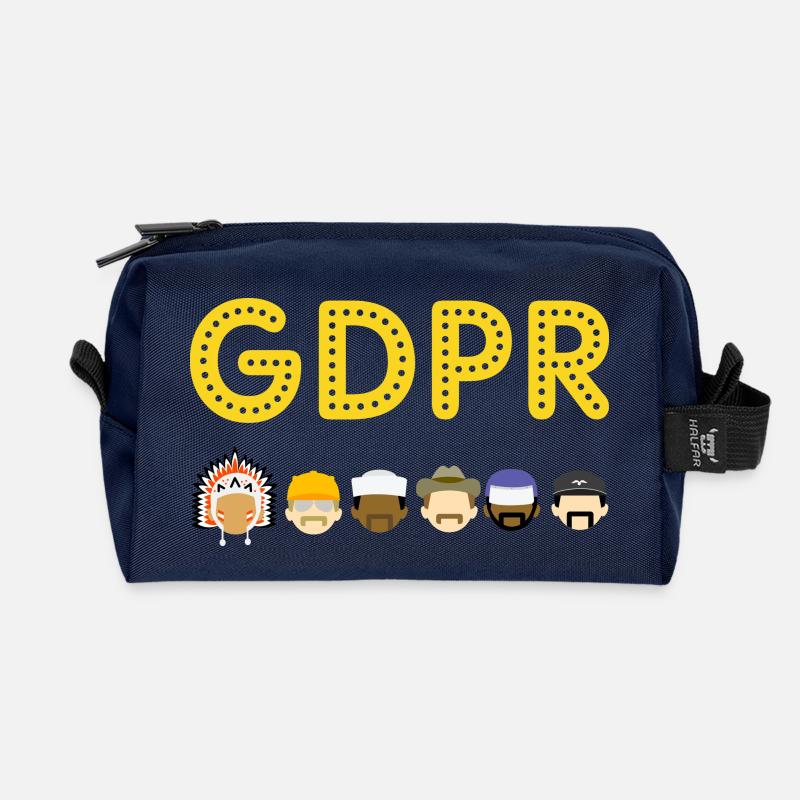 GDPR - Recycled Toiletry Zip Bag - navy