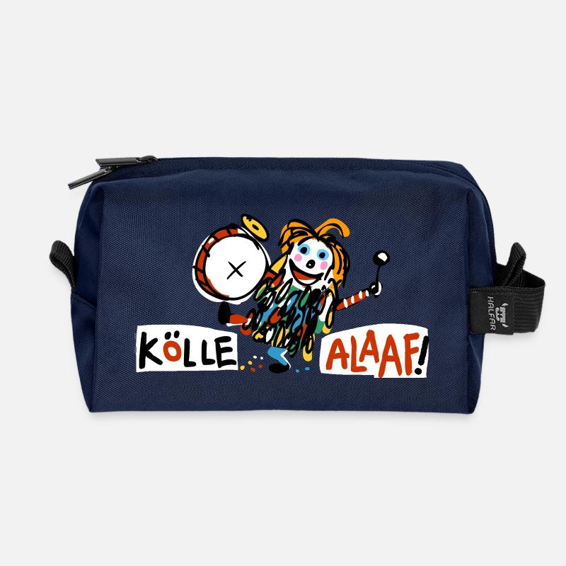 Karneval in Köln net ohne decke Tromm ! - Recycelte Kulturtasche - Navy