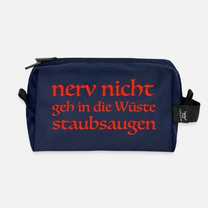 nerv nicht - Recycelte Kulturtasche - Navy