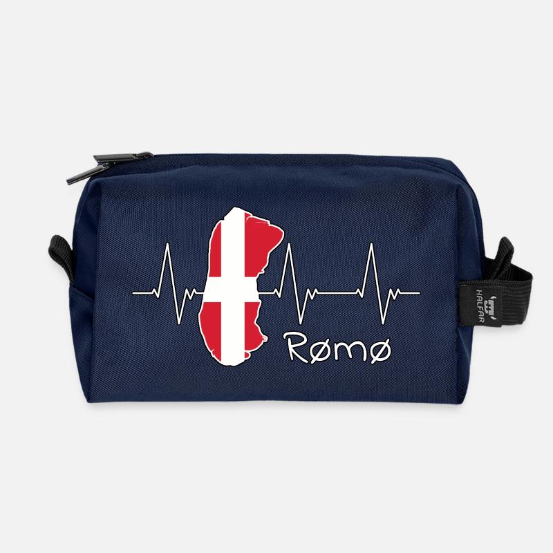 Rømø Römö Dänemark Denmark Insel Design - Recycelte Kulturtasche - Navy