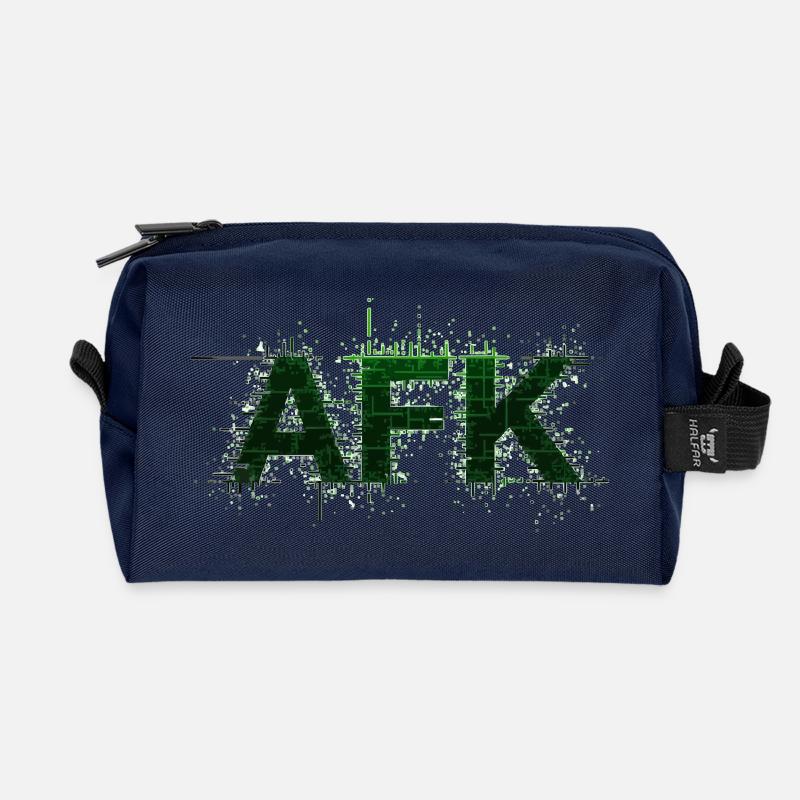 AFK Retro Gaming - Recycelte Kulturtasche - Navy