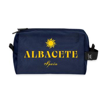 Albacete Sun Spain Logo Tee - Recycled Toiletry Zip Bag - navy - Front