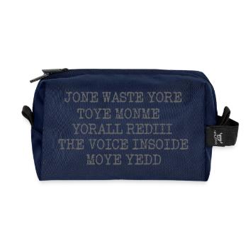 JONE GASPILLE TON JOUET MONME YORALL REDIII LA VOIX - Trousse de toilette en tissu recyclé - marine - Devant