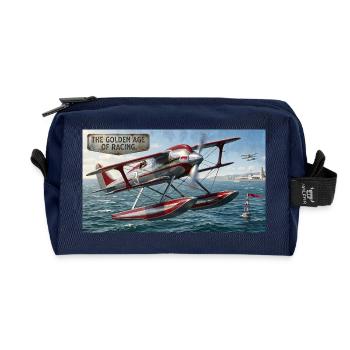 L’âge d’or de la course aérienne - Trousse de toilette en tissu recyclé - marine - Devant