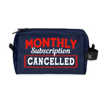 Hysterectomy uterus uterus ovary - Recycled Toiletry Zip Bag - navy - Front