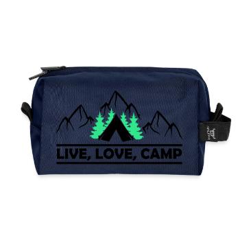 Live Love Camp - Recycled Toiletry Zip Bag - navy - Front