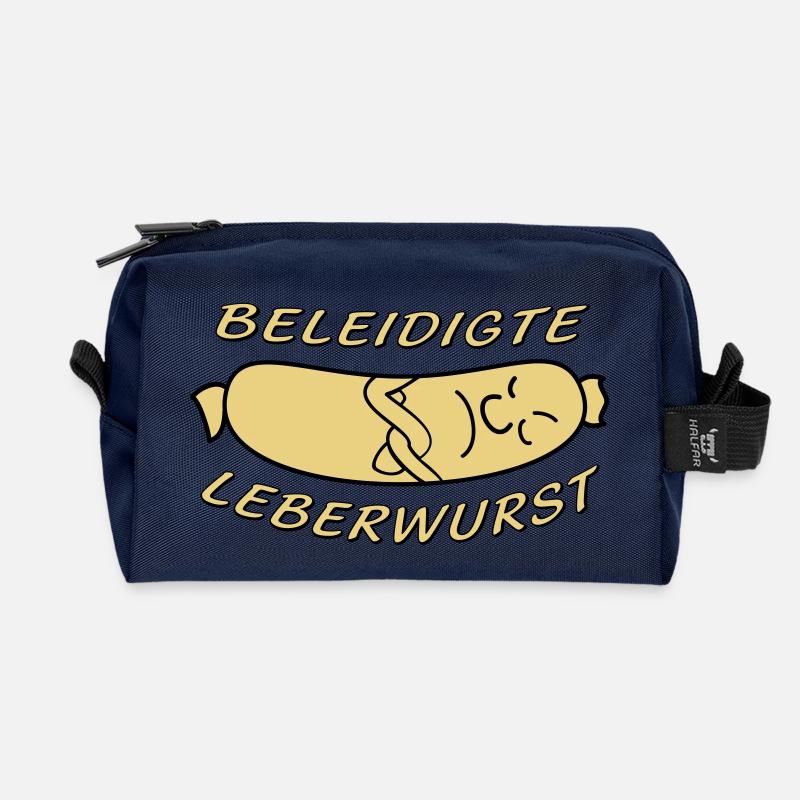 beleidigte Leberwurst - Recycelte Kulturtasche - Navy