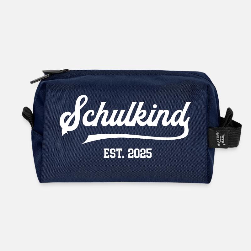 Schulkind 2025 Einschulung Schule Schulanfang - Recycelte Kulturtasche - Navy