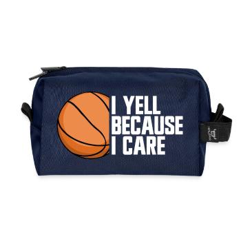 Basketball-Eltern-Basketball - Recycelte Kulturtasche - Navy - Vorne