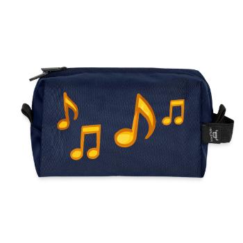 Sonnige Noten Illustration - Recycelte Kulturtasche - Navy - Vorne