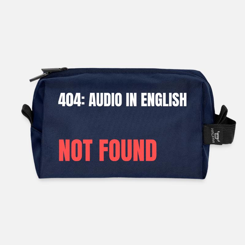 404: Audio English Not Found - Recycelte Kulturtasche - Navy