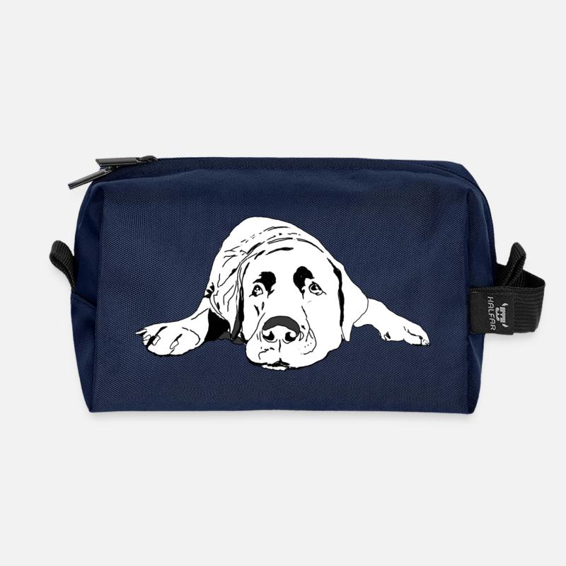 Labrador - Recycled Toiletry Zip Bag - navy