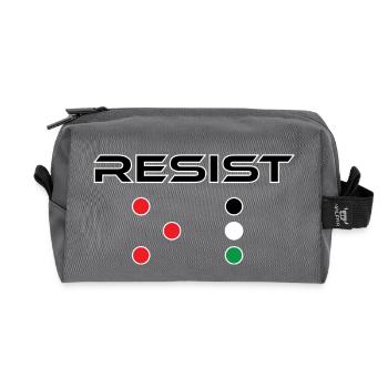 RESIST FP - Recycled Toiletry Zip Bag - anthracite - Front