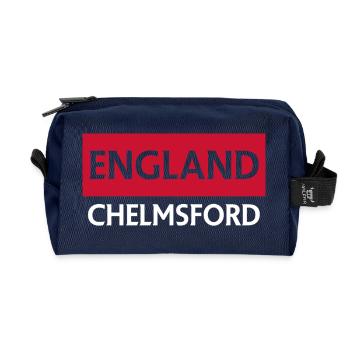 England Chelmsford City Motiv in Rot und Weiß - Recycelte Kulturtasche - Navy - Vorne