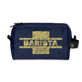Barista en tant que profession - Trousse de toilette en tissu recyclé - marine - Devant