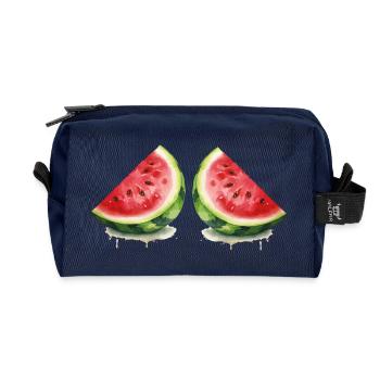 Wassermelonen Aquarell - Recycelte Kulturtasche - Navy - Vorne