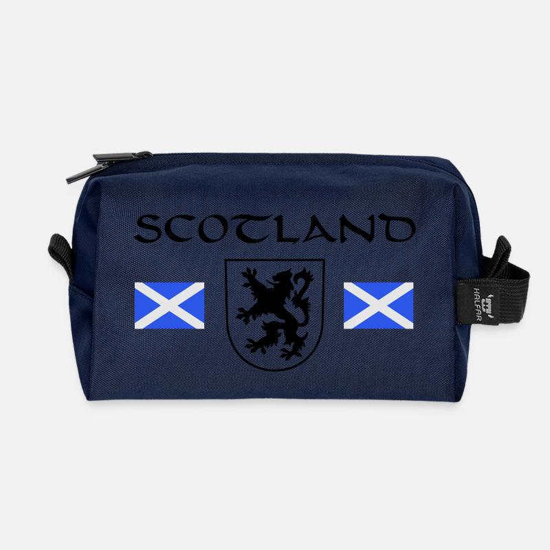 Scotland's "Rampant Lion" - Recycled Toiletry Zip Bag - navy