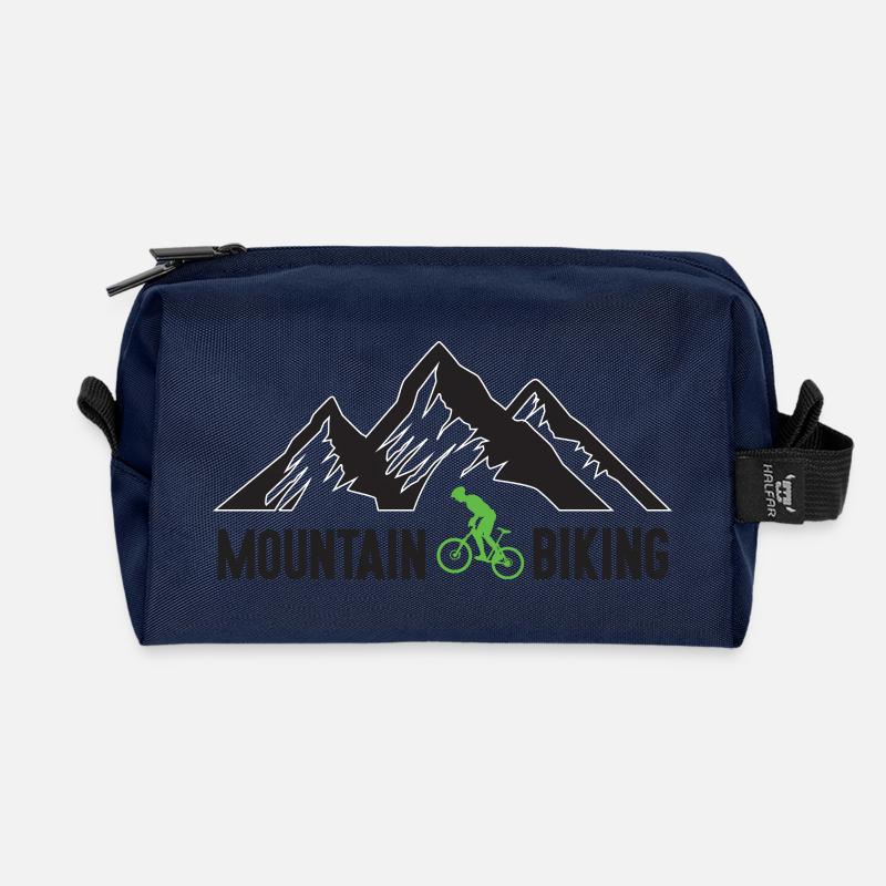Mountainbiken - Recycelte Kulturtasche - Navy