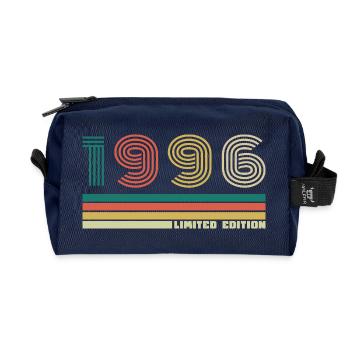 30 Years 1996 Vintage Retro Birthday - Recycled Toiletry Zip Bag - navy - Front