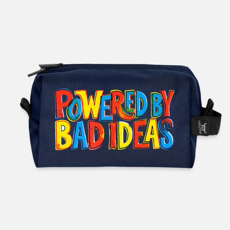 Powered-by-bad-ideas - Recycelte Kulturtasche - Navy