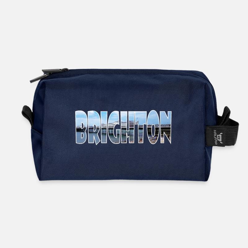 BRIGHTON Großbritannien - Recycelte Kulturtasche - Navy