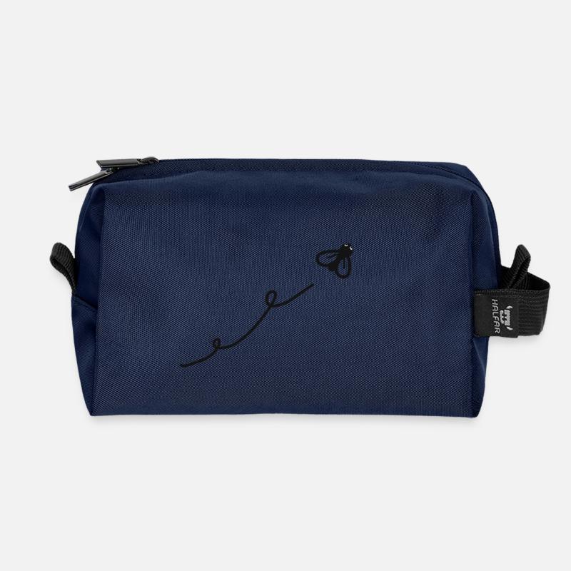 Fliege sumsum - Recycelte Kulturtasche - Navy