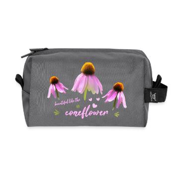 Coneflower Sonnenhut - Trousse de toilette en tissu recyclé - anthracite - Devant
