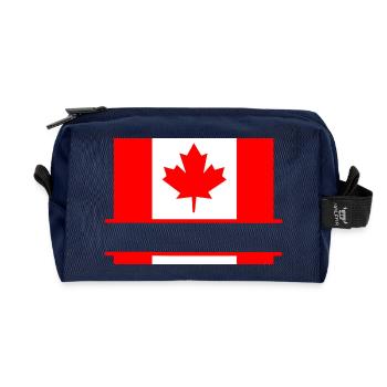 Flagge Kanada mit Ahornblatt Platz für Text - Recycelte Kulturtasche - Navy - Vorne