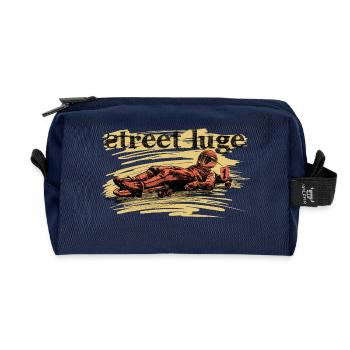 Street luge - Recycled Toiletry Zip Bag - navy - Front