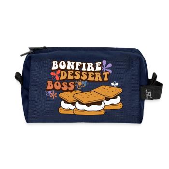 Bonfire Dessert - Recycled Toiletry Zip Bag - navy - Front