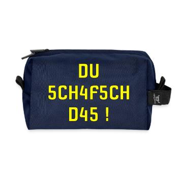 Motivation Shirt du schafsch das schweizerdeutsch  - Recycelte Kulturtasche - Navy - Vorne