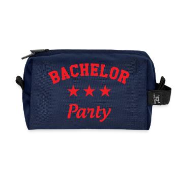 Junggesellenabschied: Junggesellenabschiedsstars - Recycelte Kulturtasche - Navy - Vorne