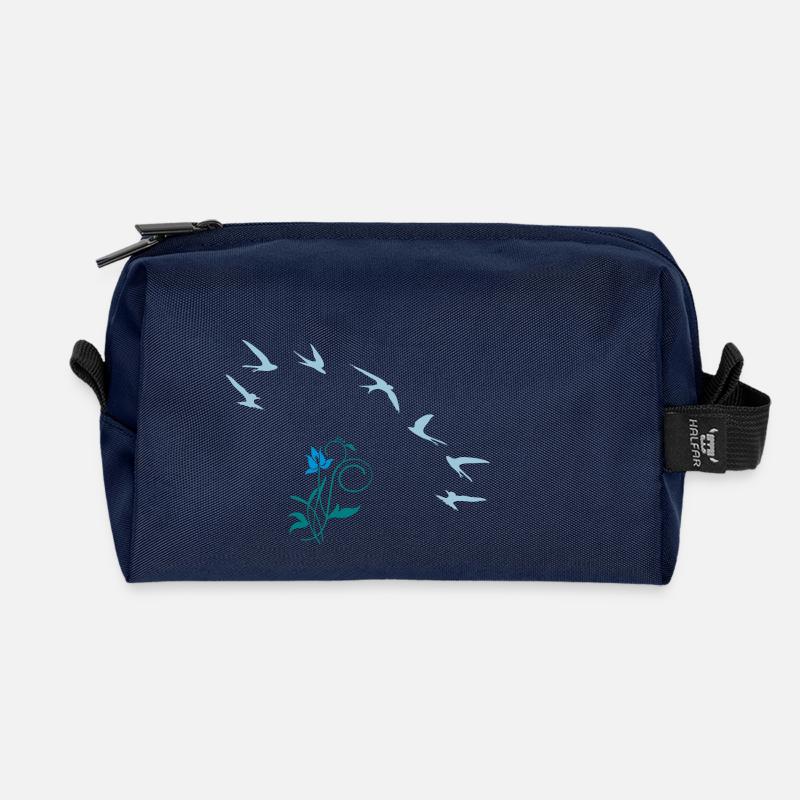 Orchidee / orchid (2c) - Recycelte Kulturtasche - Navy