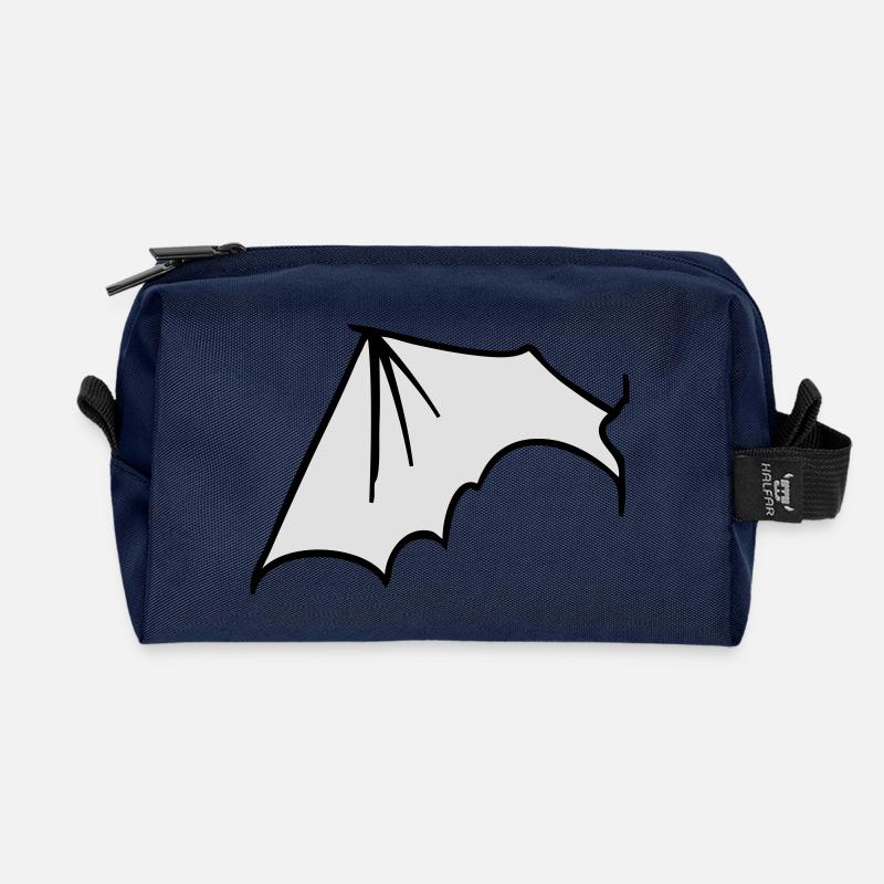 batwing_left - Trousse de toilette en tissu recyclé - marine
