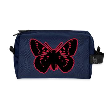 Schmetterlinge: Melitaea Cynthia - Trousse de toilette en tissu recyclé - marine - Devant
