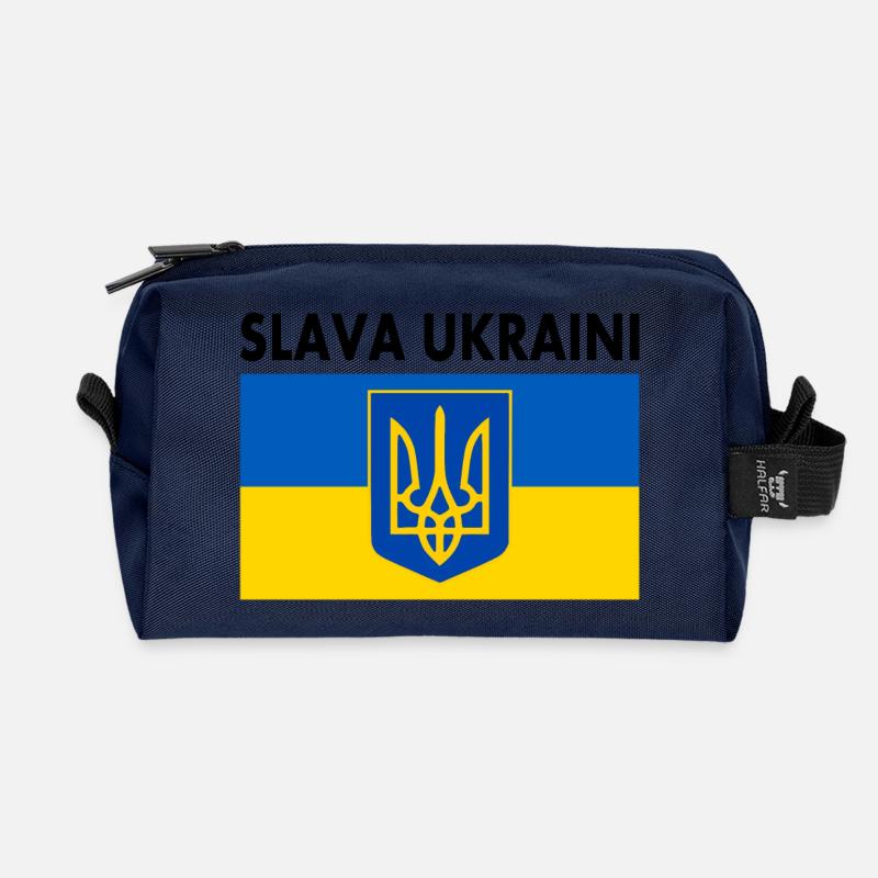 Slava ukraini - Recycelte Kulturtasche - Navy