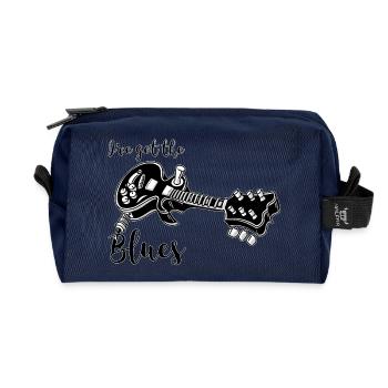 J’ai eu le blues - Trousse de toilette en tissu recyclé - marine - Devant