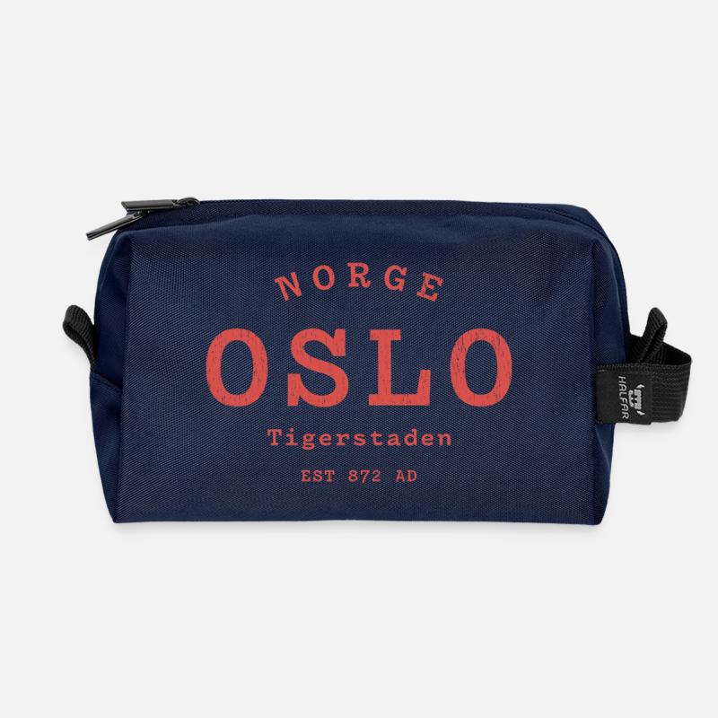 Oslo Tigerstaden Emblem 872AD - Recycelte Kulturtasche - Navy