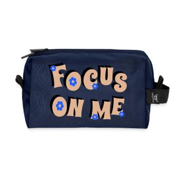 Focus on Me - Recycled Toiletry Zip Bag - navy - Front