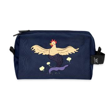 Happy Hen-Mermaid - Recycled Toiletry Zip Bag - navy - Front