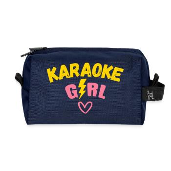 Karaoke Girl Singer - Recycelte Kulturtasche - Navy - Vorne