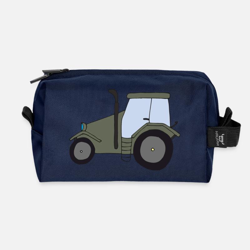 traktor oldtimer - Recycelte Kulturtasche - Navy