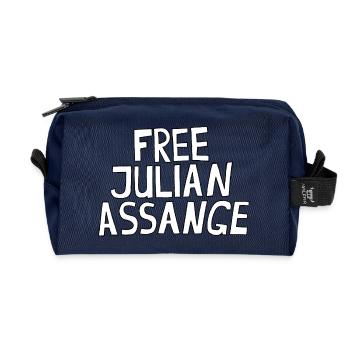 FREE JULIAN ASSANGE - Recycelte Kulturtasche - Navy - Vorne