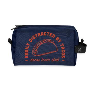Tacos lovers club I love mexican food Latina funny - Recycled Toiletry Zip Bag - navy - Front